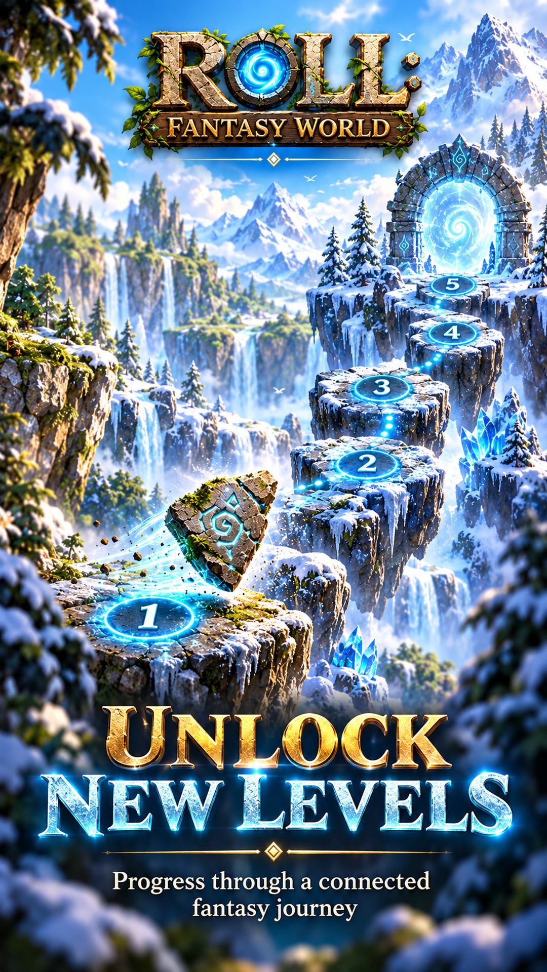 Roll: Fantasy World — Unlock new levels along a connected fantasy journey